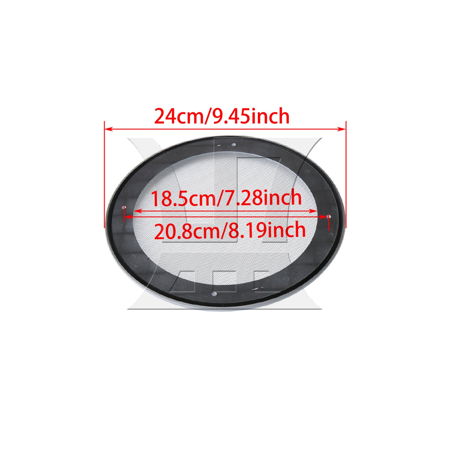 BQLZR 8" DIY Car Audio Speaker Cover Decorative Circle Metal Net Mesh Grille White