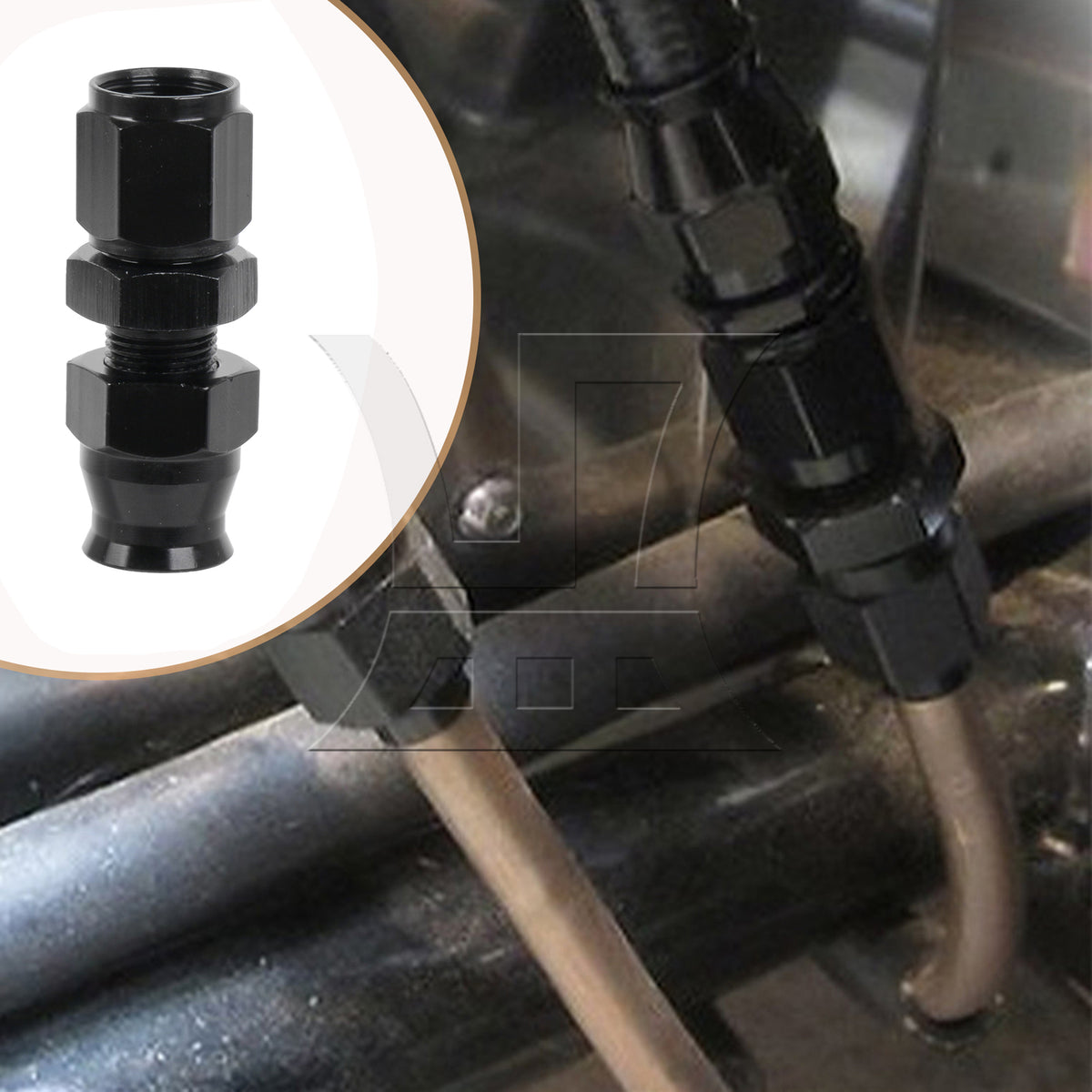 BQLZR Straight Air Gas Hose End Fitting Inner Diameter 5/16inch Replacement for AN6