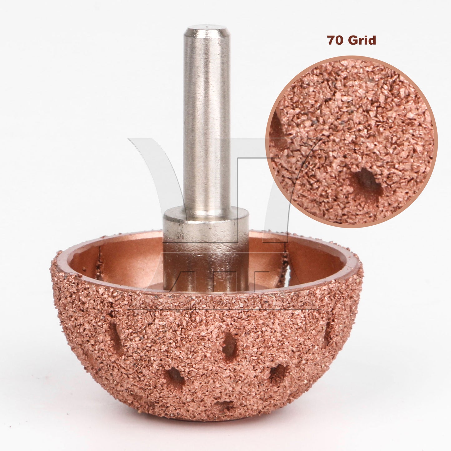 BQLZR Tire Repair Grinding Head Tungsten 70 Grid 1.57inch Diameter with Linking Rod