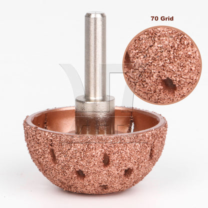 BQLZR Tire Repair Grinding Head Tungsten 70 Grid 1.57inch Diameter with Linking Rod