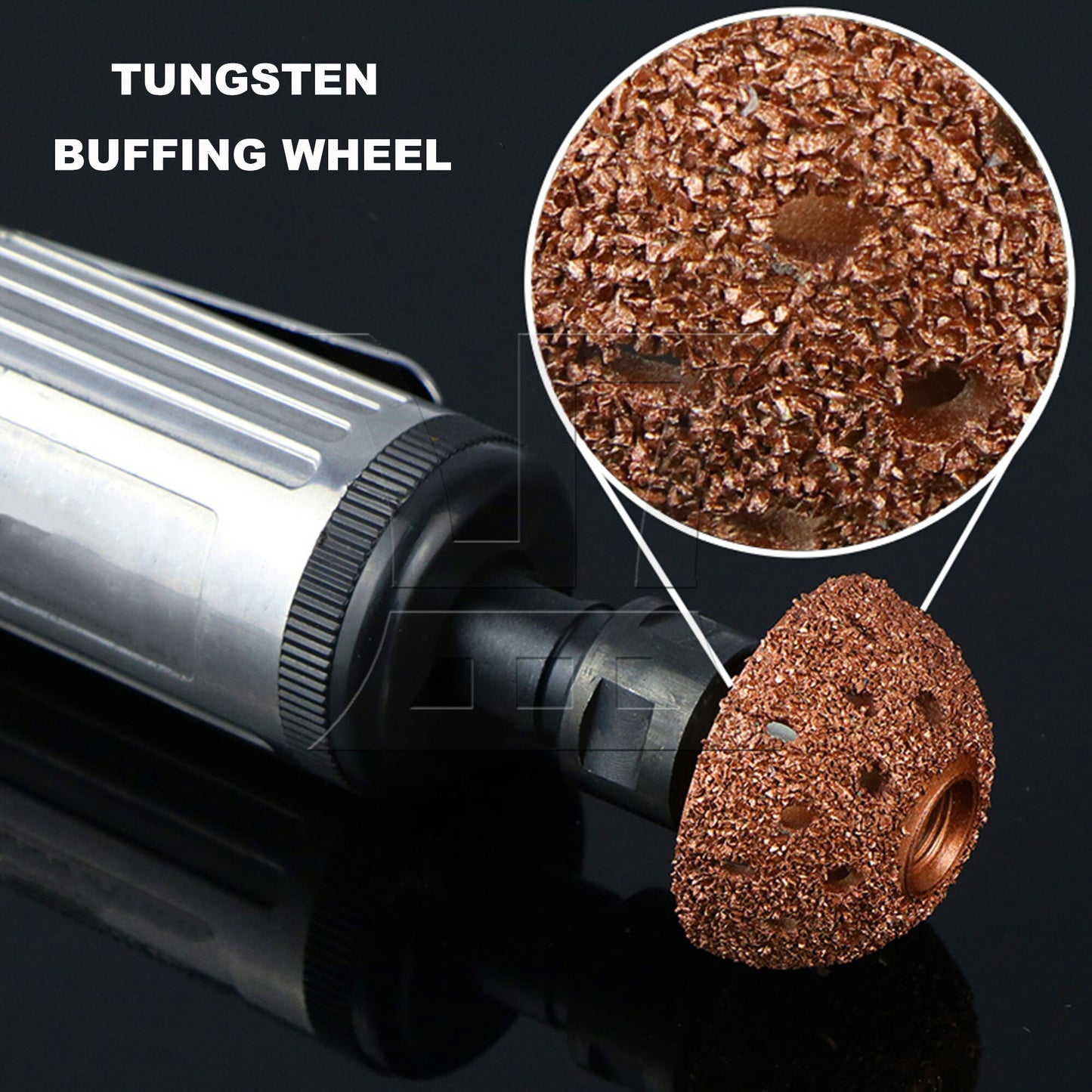 BQLZR Tire Repair Grinding Head Tungsten 70 Grid 1.57inch Diameter with Linking Rod