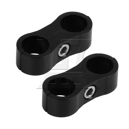BQLZR 4Pieces AN6 Hose Separator Clamp for Oil Gas and Water Braided Line 0.55 Inch