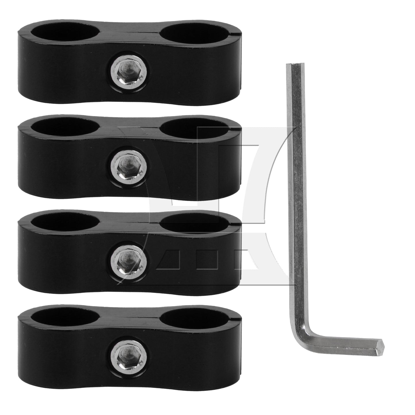 BQLZR 4Pieces AN6 Hose Separator Clamp for Oil Gas and Water Braided Line 0.55 Inch