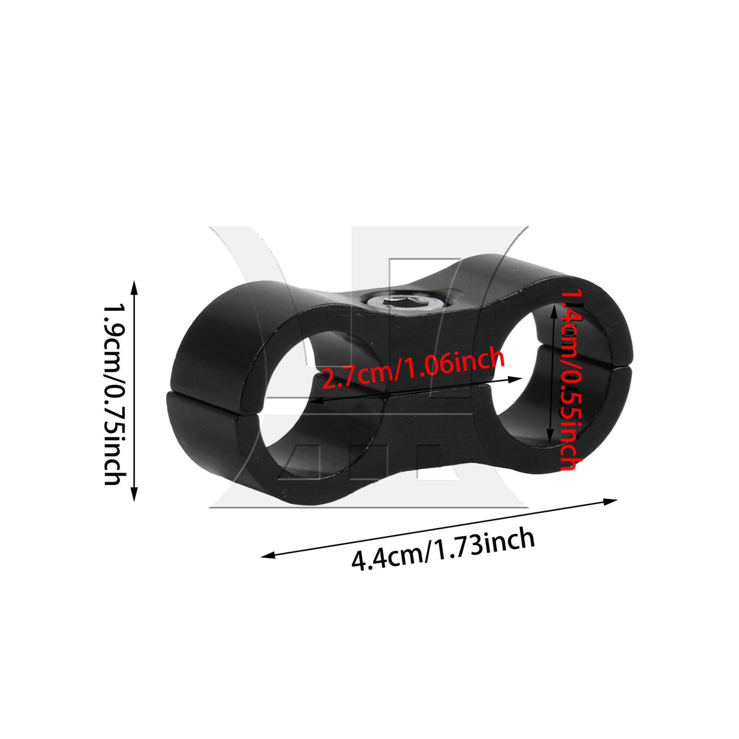 BQLZR 4Pieces AN6 Hose Separator Clamp for Oil Gas and Water Braided Line 0.55 Inch
