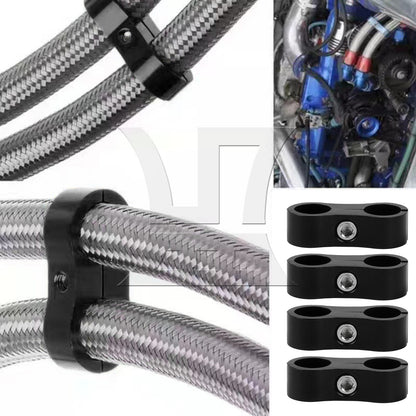 BQLZR 4Pieces AN6 Hose Separator Clamp for Oil Gas and Water Braided Line 0.55 Inch