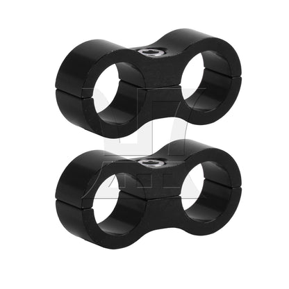 BQLZR  AN8 Hose Pipe Separator Clamps 0.63 Inch for Oil Gas and Water Line