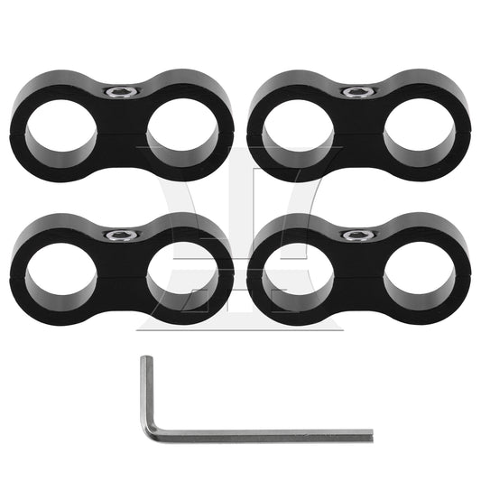 BQLZR  AN8 Hose Pipe Separator Clamps 0.63 Inch for Oil Gas and Water Line