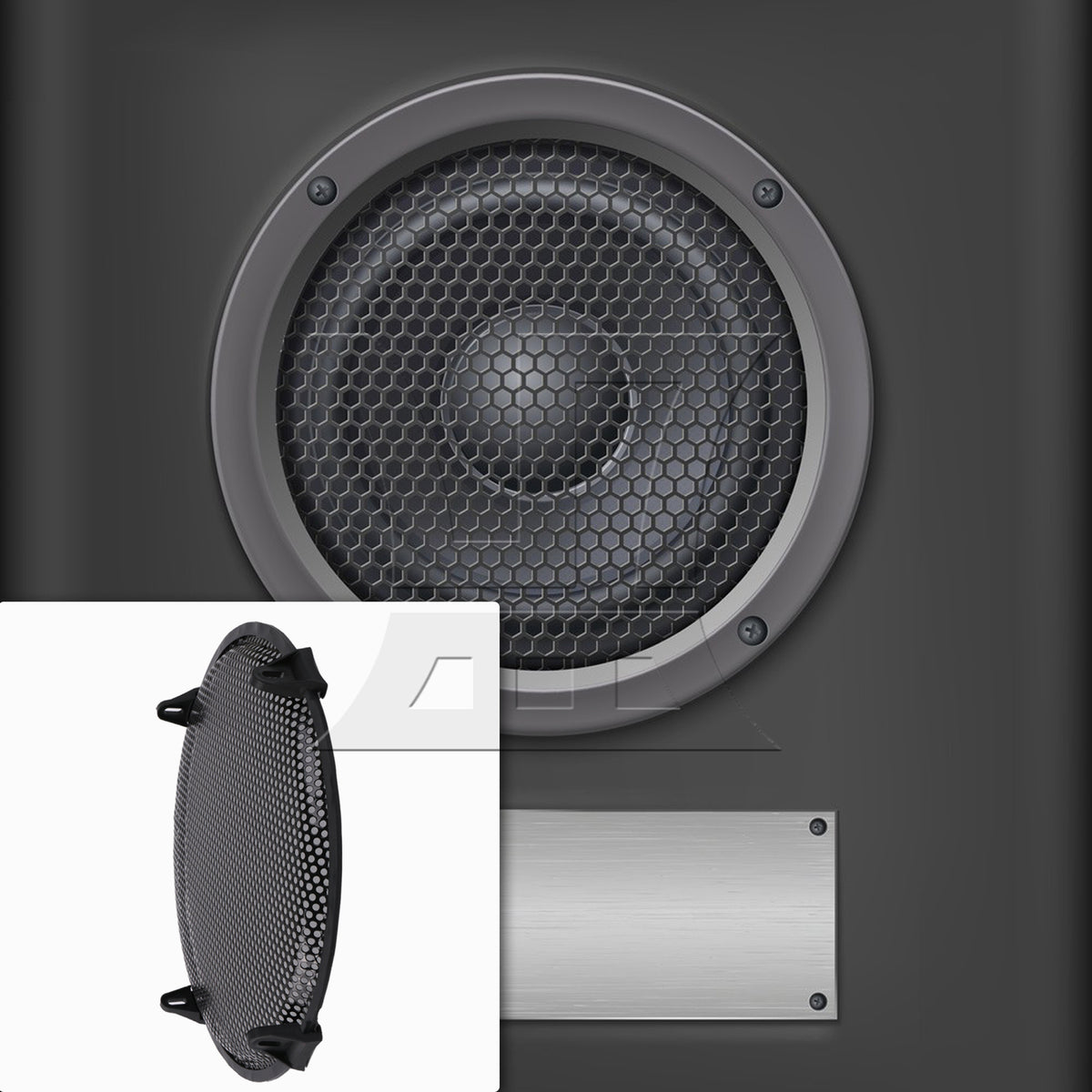 BQLZR 2Pieces 8 Inch Dia Car Speaker Grill Cover Guard for Audio Parts with Screws