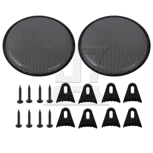BQLZR 2Pieces 8 Inch Dia Car Speaker Grill Cover Guard for Audio Parts with Screws