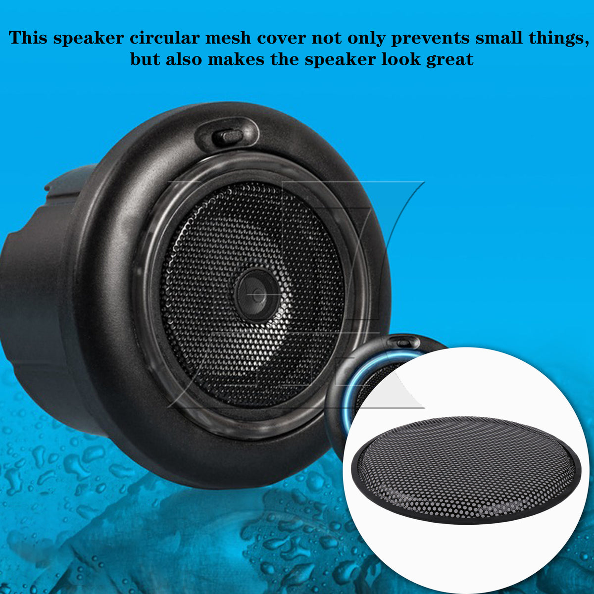 BQLZR 2Pieces 8 Inch Dia Car Speaker Grill Cover Guard for Audio Parts with Screws