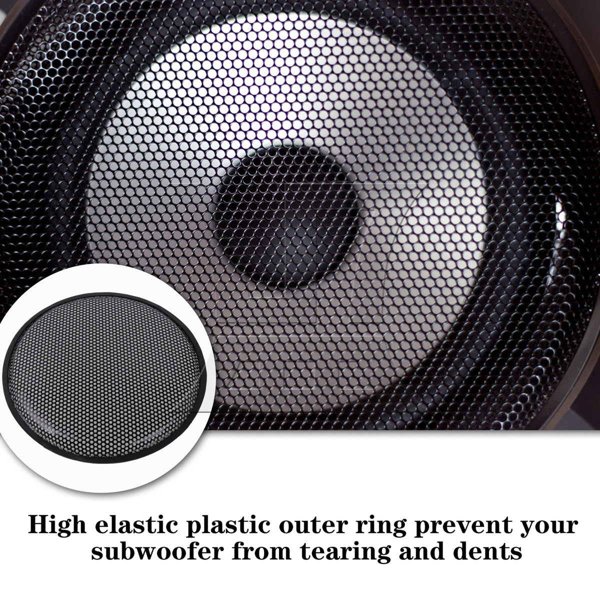 BQLZR 2Pieces 8 Inch Dia Car Speaker Grill Cover Guard for Audio Parts with Screws
