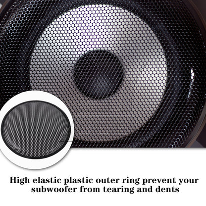 BQLZR 2Pieces 8 Inch Dia Car Speaker Grill Cover Guard for Audio Parts with Screws