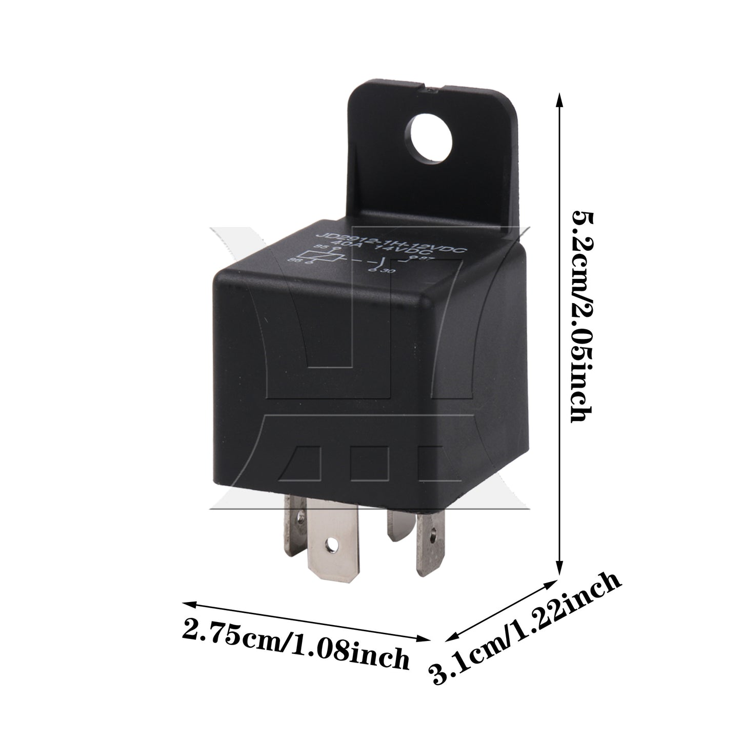 BQLZR 6 Pcs 12V 40A 4 Pin Automotive Motor Relay Plastic for Electric Cooling Fans