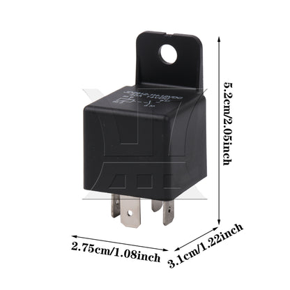 BQLZR 6 Pcs 12V 40A 4 Pin Automotive Motor Relay Plastic for Electric Cooling Fans