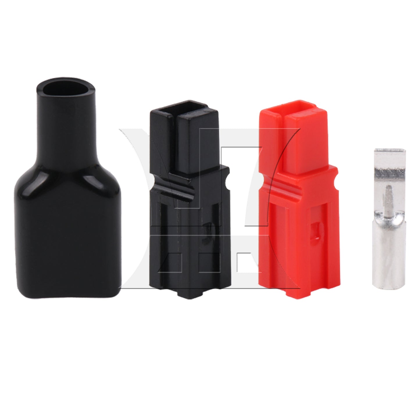 BQLZR 30Pieces Black Red Flame Retardant Sleeve Housings w/ Power Connector 30A 600V