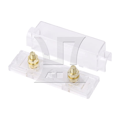 BQLZR 3 Pieces 200 Amp Bolt Down Fuses Gold Plated Pure Copper 32V w/ Holder for Car