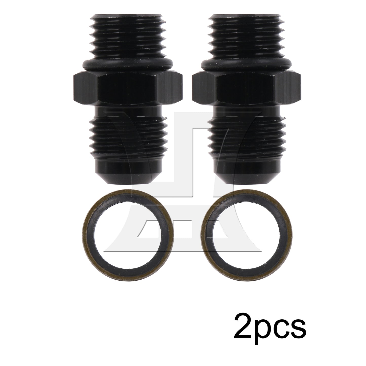 BQLZR 2 pcs black automotive oil cooling connector