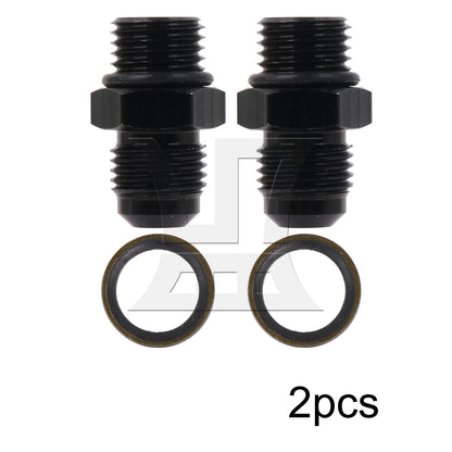 BQLZR 2 pcs black automotive oil cooling connector