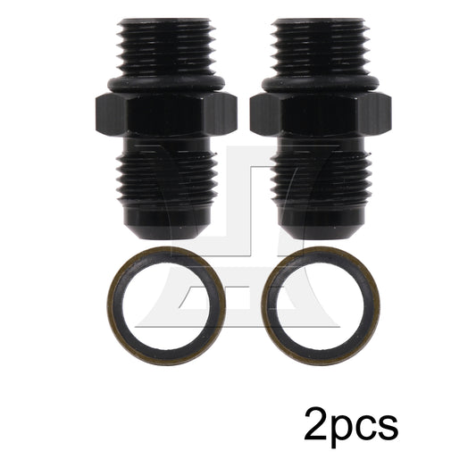 BQLZR 2 pcs black automotive oil cooling connector
