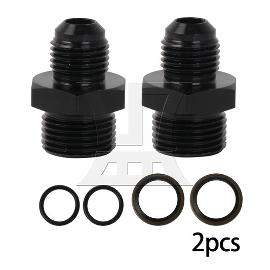 BQLZR 2pcs black car oil cold joint AN6-M18 * 1.5