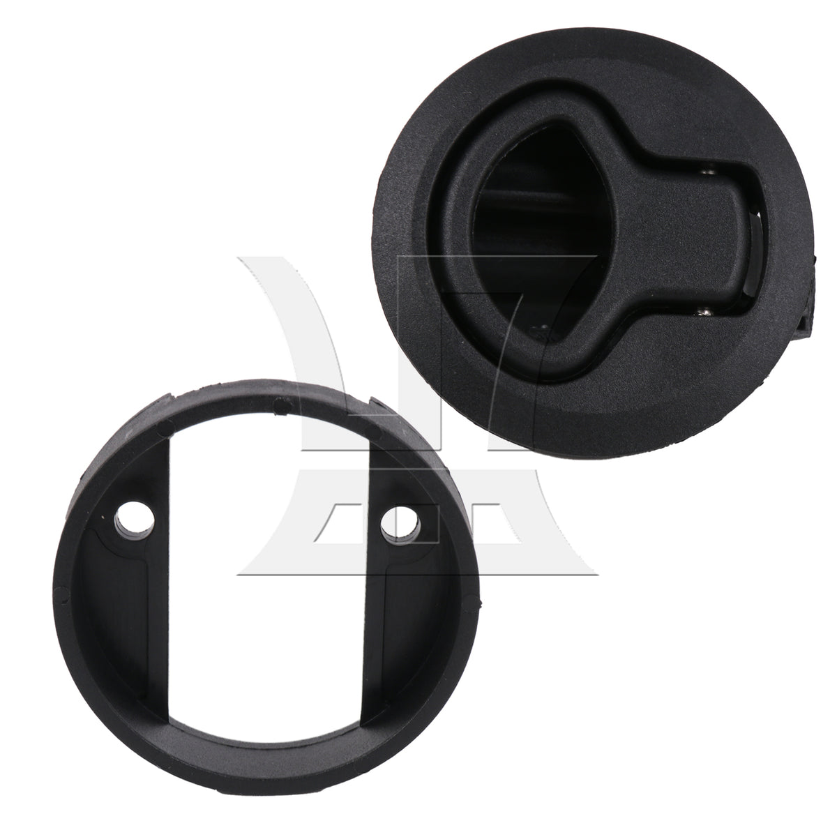 BQLZR 1pc RV Cabinet Door Embedded Handle Circular Lock Black for RV Drawer