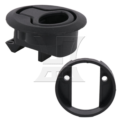 BQLZR 1pc RV Cabinet Door Embedded Handle Circular Lock Black for RV Drawer