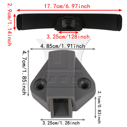 BQLZR 1pc RV Drawer Cabinet Door Curved Handle Lock Black for RV Drawer