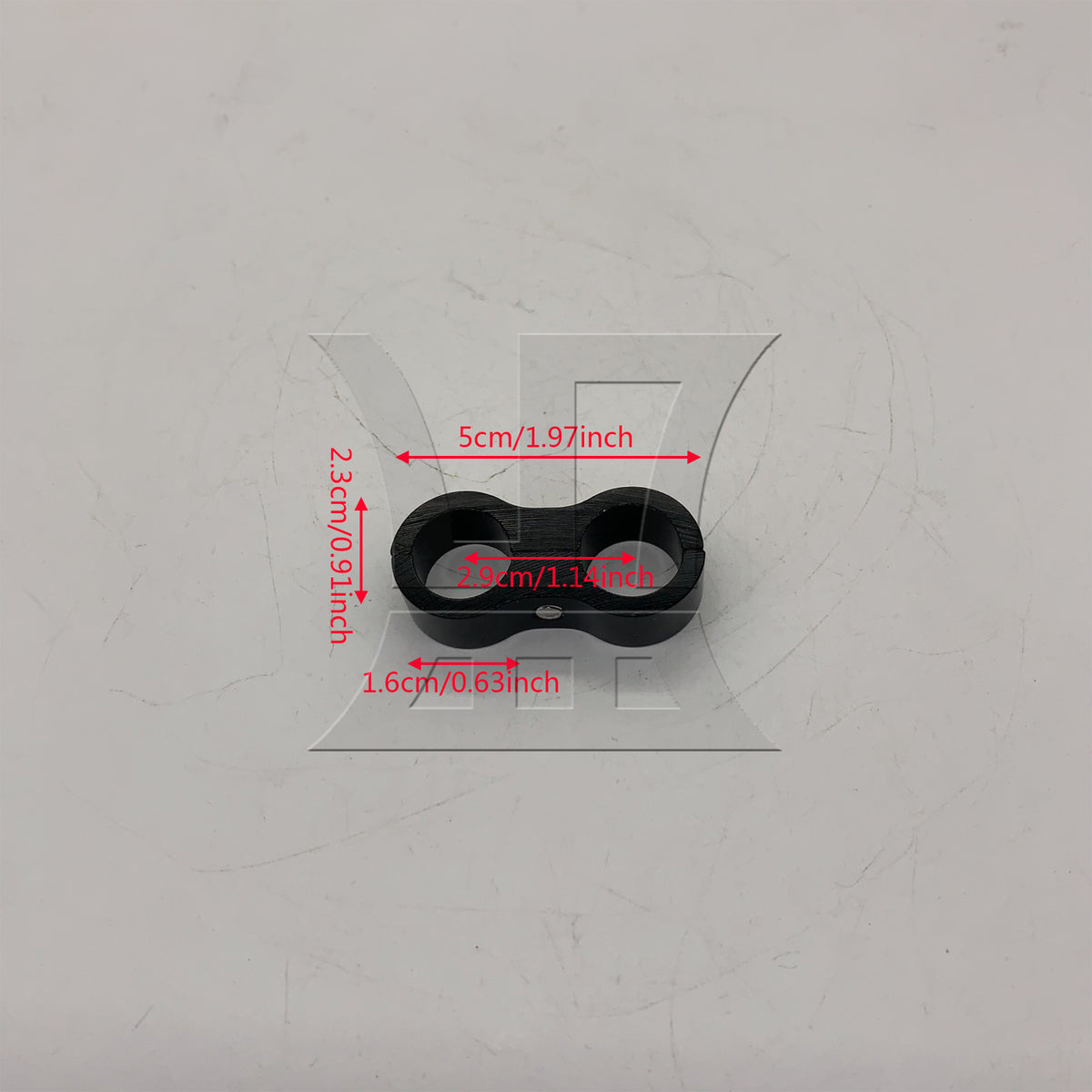 BQLZR 1pc Car Hose Separator Clamp An8 Black Automobile Oil Pipe Double Hole Clip Separator Fixing Pipe Clip