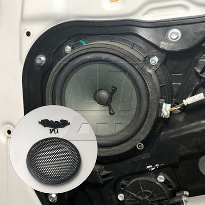 BQLZR 1pc Speaker Grill Cover 6 Inches Black Car Modified Speaker Decorative Coil Audio Cover