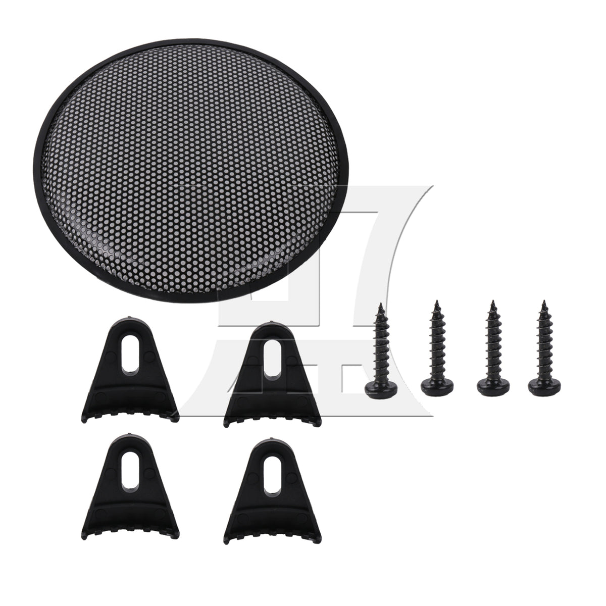BQLZR 1pc Speaker Grill Cover 6 Inches Black Car Modified Speaker Decorative Coil Audio Cover