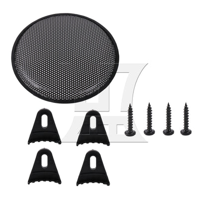 BQLZR 1pc Speaker Grill Cover 6 Inches Black Car Modified Speaker Decorative Coil Audio Cover