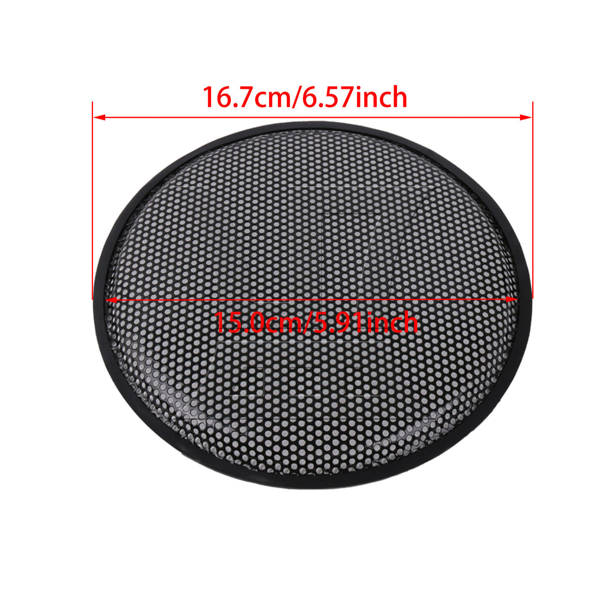 BQLZR 1pc Speaker Grill Cover 6 Inches Black Car Modified Speaker Decorative Coil Audio Cover