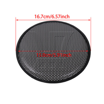 BQLZR 1pc Speaker Grill Cover 6 Inches Black Car Modified Speaker Decorative Coil Audio Cover