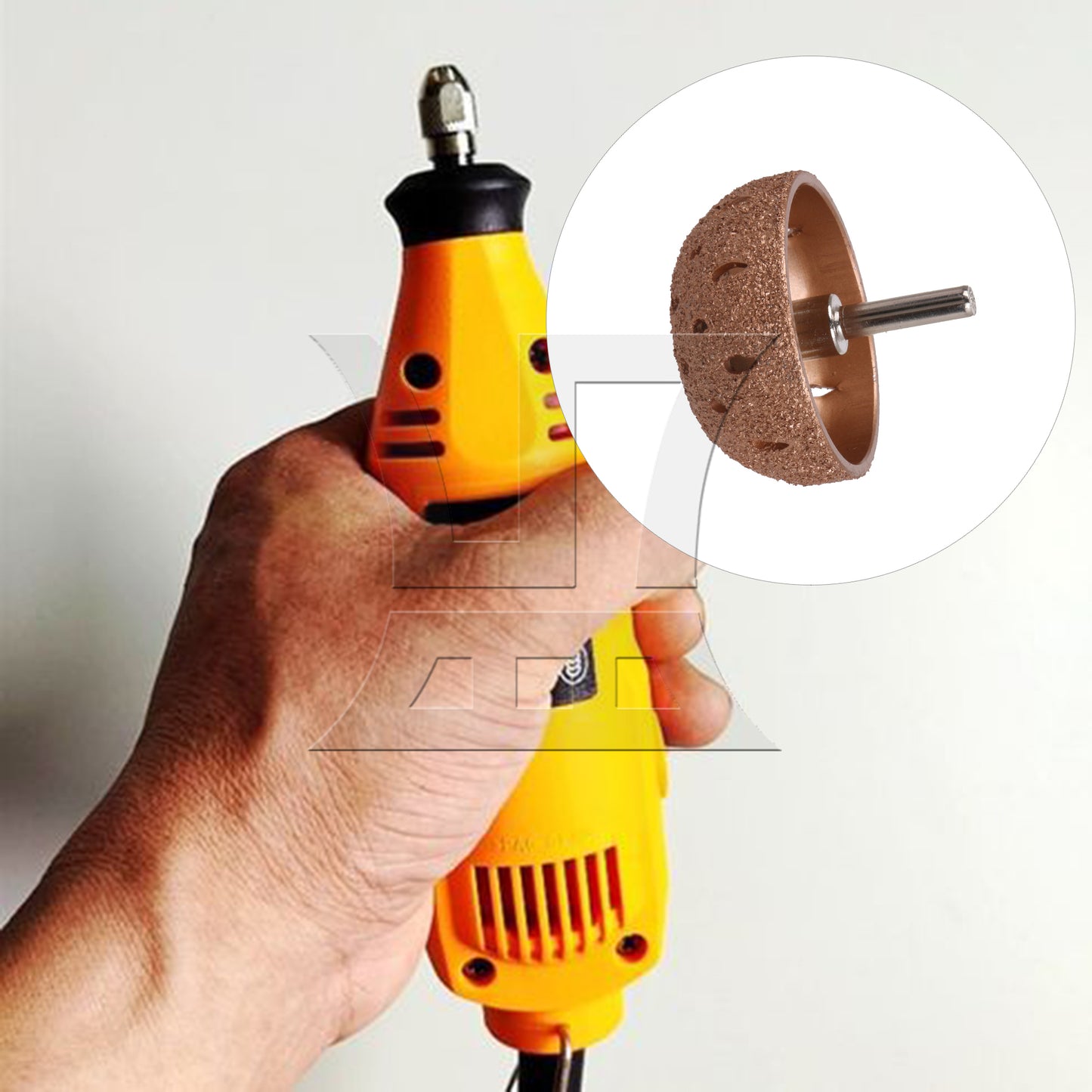 BQLZR 1PC 70 Grit High Speed Grinder Tire Buffer Wheel with Linking Rod for Tire Repair Tool 55mm
