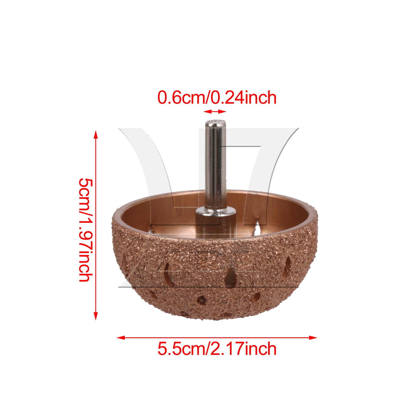 BQLZR 1PC 70 Grit High Speed Grinder Tire Buffer Wheel with Linking Rod for Tire Repair Tool 55mm