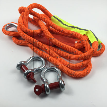 BQLZR 1 Set Orange Nylon Recovery Tow Rope 13.12ft 39683LBS for Winter Snow Backup Tool