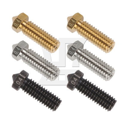 BQLZR 15Pieces M6 1.75mm 0.4mm 3D Printer Nozzles Hardened Steel Stainless Steel Kit