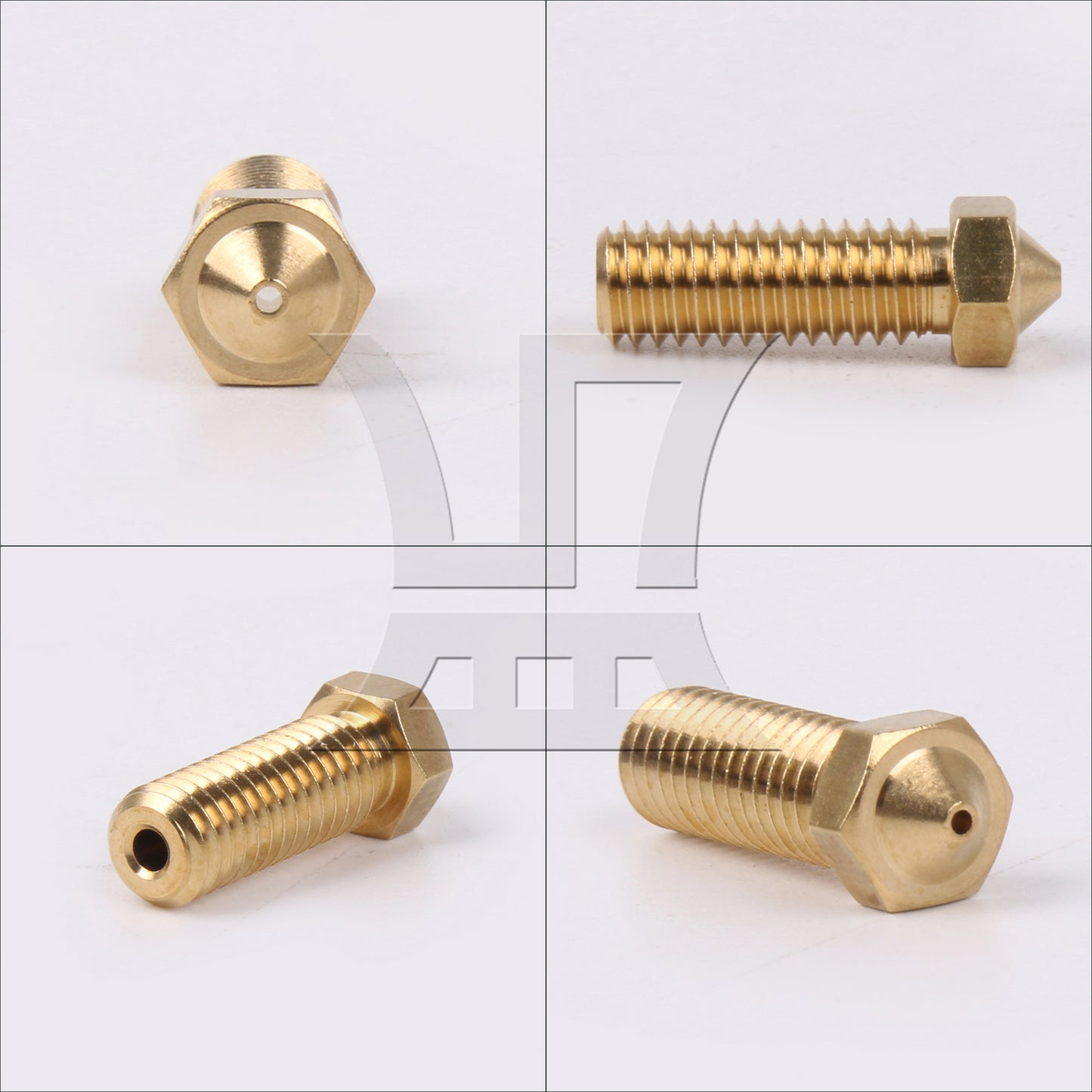 BQLZR 15Pieces M6 1.75mm 0.4mm 3D Printer Nozzles Hardened Steel Stainless Steel Kit