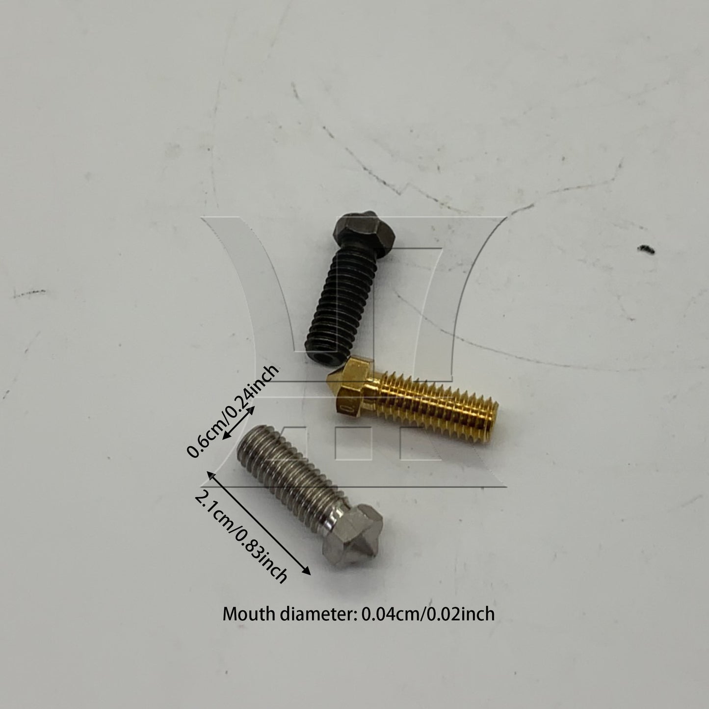 BQLZR 15Pieces M6 1.75mm 0.4mm 3D Printer Nozzles Hardened Steel Stainless Steel Kit