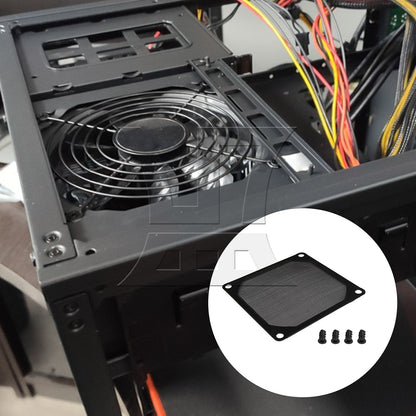 BQLZR Black 80 x 80mm PC Computer Chassis Fan Filter Mesh Metal Strainer