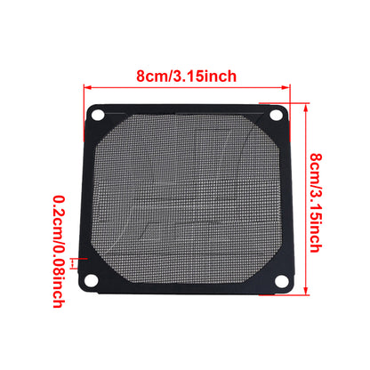 BQLZR Black 80 x 80mm PC Computer Chassis Fan Filter Mesh Metal Strainer