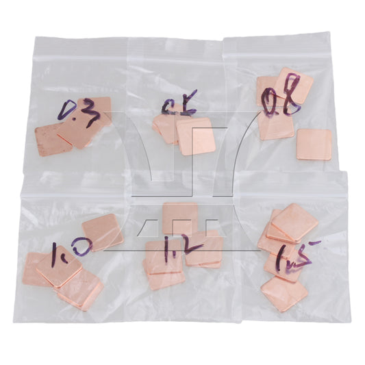 BQLZR High Purity 30PCS 15mmx15mm Laptop GPU CPU Heatsink Copper Shim Shims