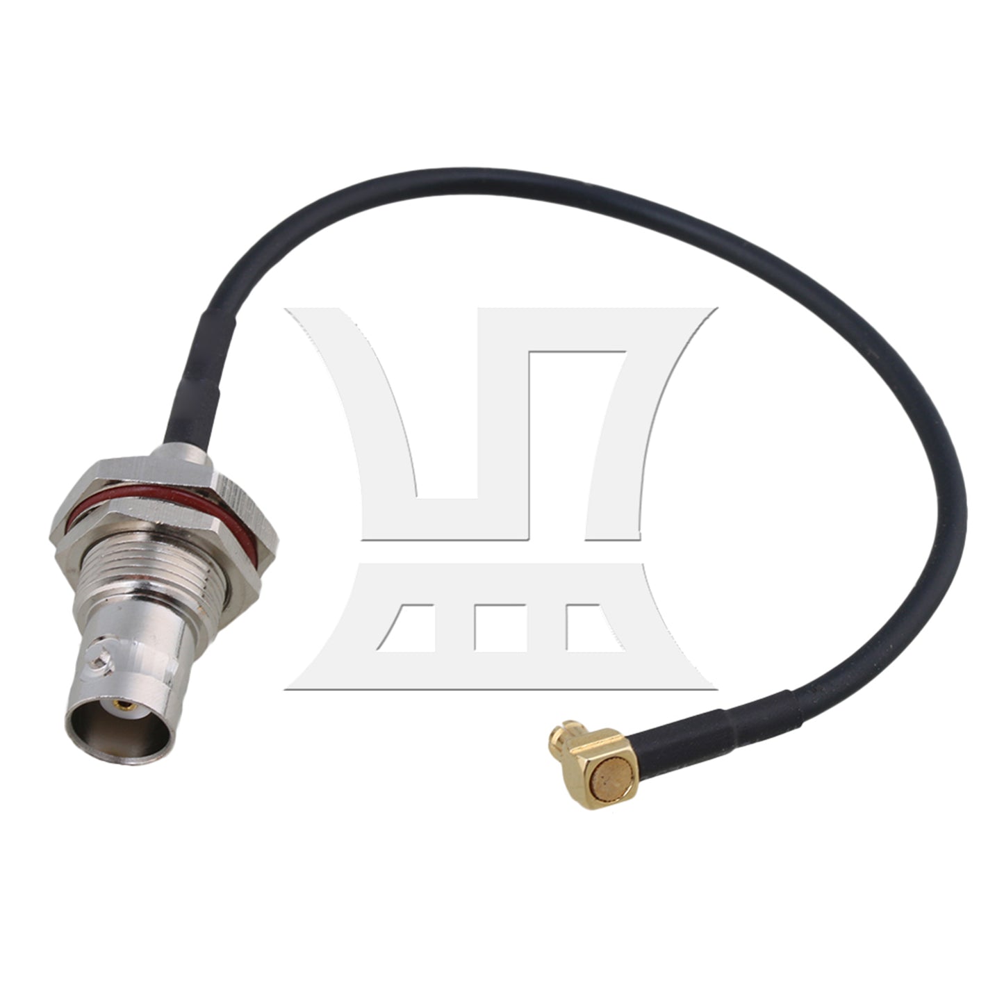BQLZR 6" BNC Female to MCX Plug Male Right Angle Adapter RG174 Cable