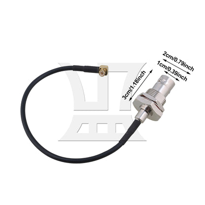 BQLZR 6" BNC Female to MCX Plug Male Right Angle Adapter RG174 Cable