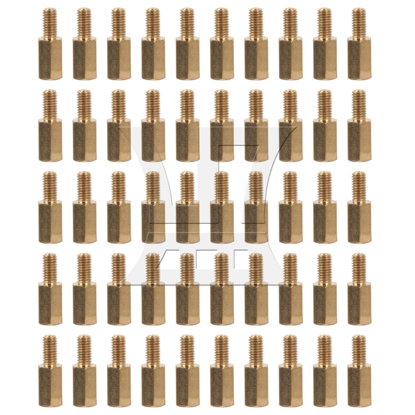 BQLZR 50 Pieces M3X8+6mm PC Messing Hex Standoff Male-Female Hex Standoff