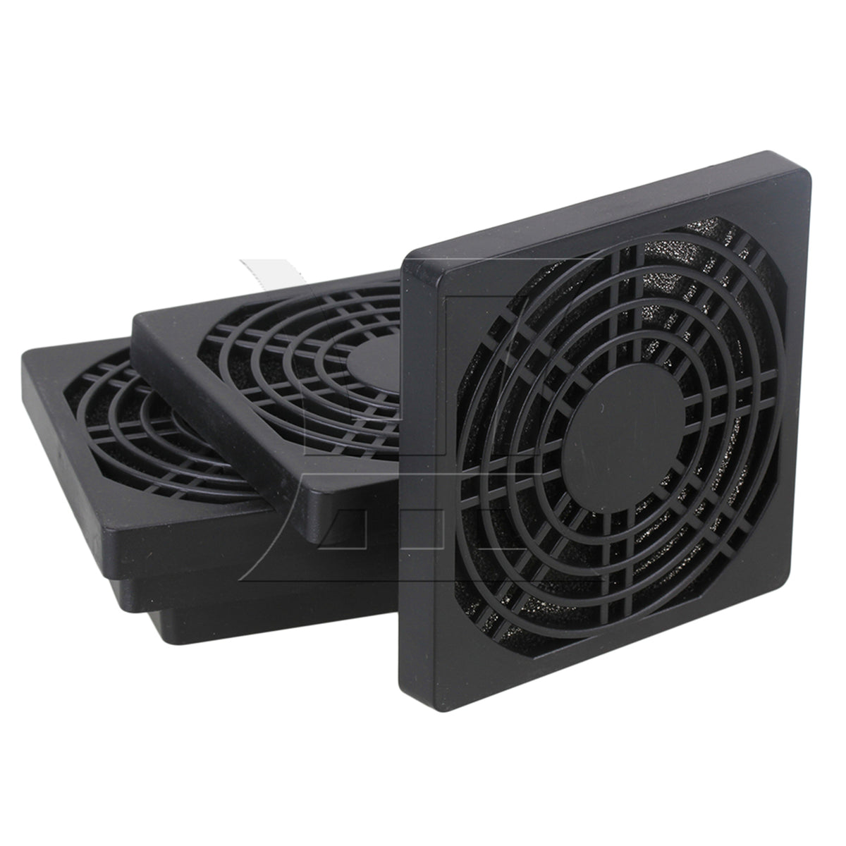 BQLZR 5pcs Standard 80mm PC Cooling Fan Black Plastic Filter Mesh
