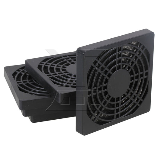 BQLZR 5pcs Standard 80mm PC Cooling Fan Black Plastic Filter Mesh