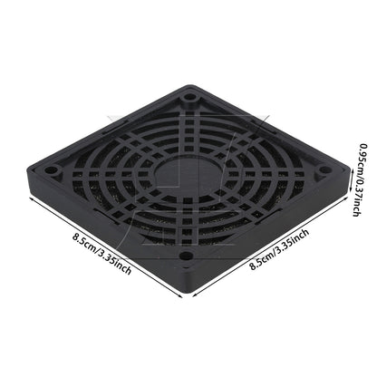 BQLZR 5pcs Standard 80mm PC Cooling Fan Black Plastic Filter Mesh