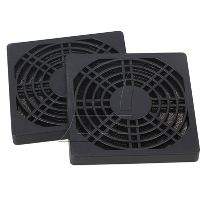 BQLZR 5pcs Standard 80mm PC Cooling Fan Black Plastic Filter Mesh