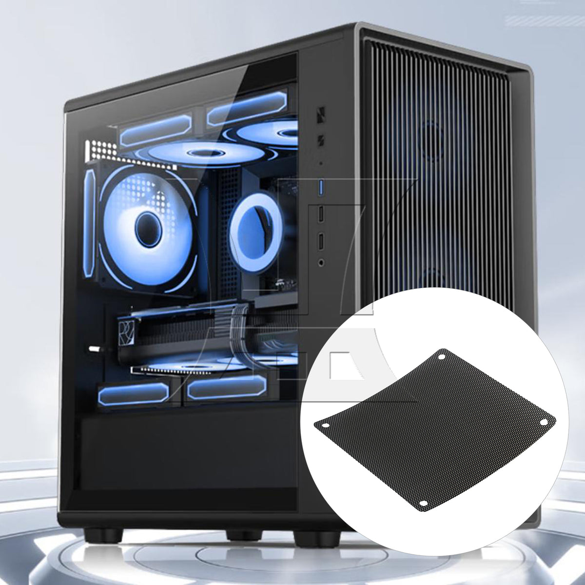 BQLZR 10pcs Black Computer Case Fan Filter Fits Standard 120mm Fans